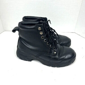 Shoes for Crews Leather Chunky Boots Sz 4.5 Slip Resistant y2k Goth Grunge Punk